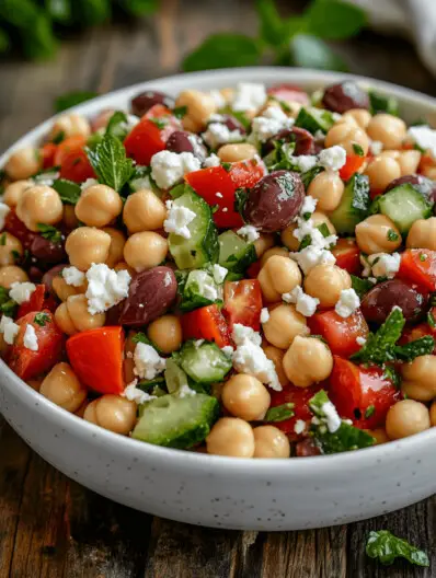 Authentic Mediterranean Chickpea Salad A Refreshing, Nutrient-Packed Delight