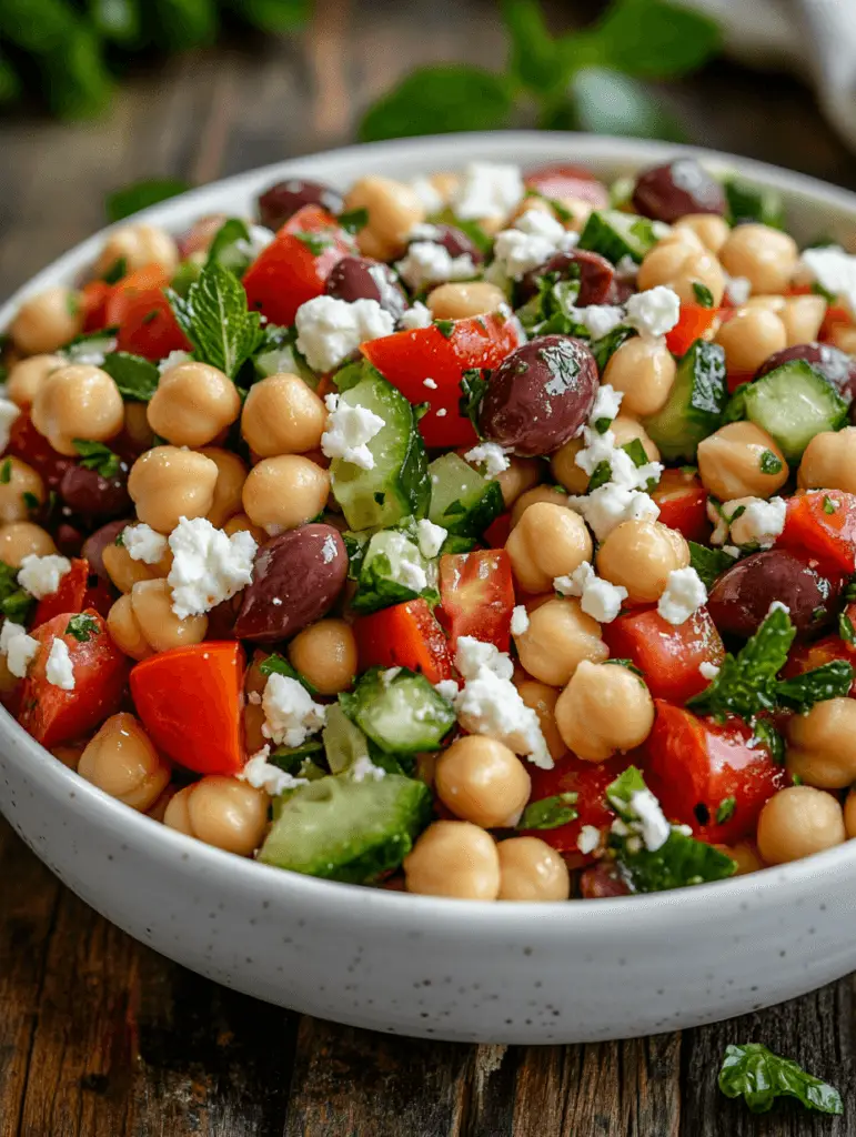 Authentic Mediterranean Chickpea Salad: A Refreshing, Nutrient-Packed Delight