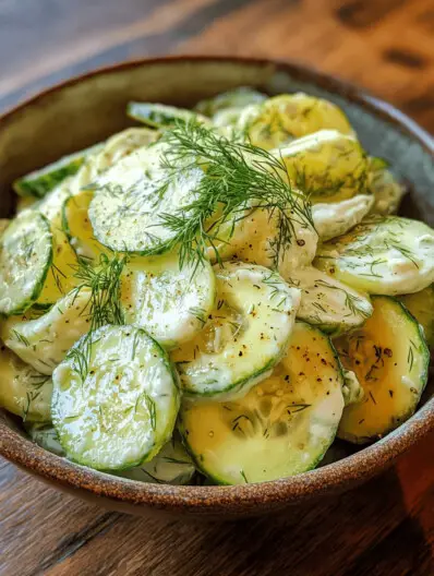 Creamy Cucumber Dill Salad Recipe