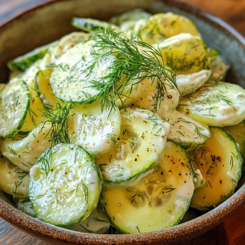 Creamy Cucumber Dill Salad Recipe