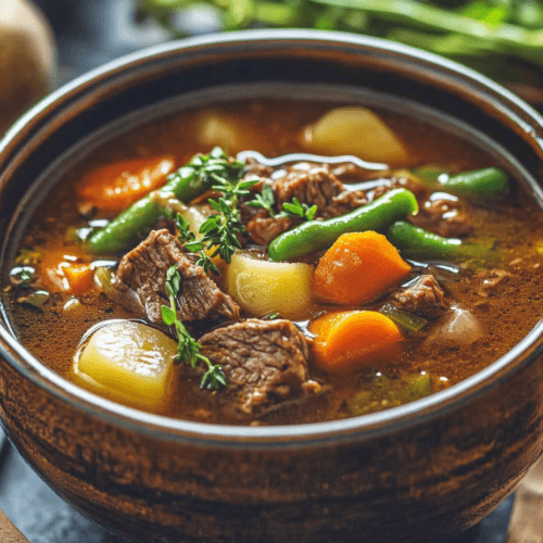 Crockpot Vegetable Beef Soup – A Hearty & Easy Comfort Meal