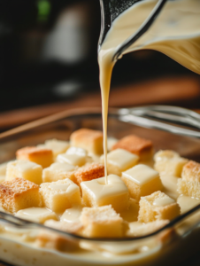 Cut the angel food cake into bite-sized