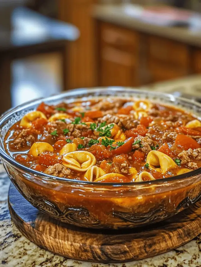 Italian Sausage and Tortellini Soup