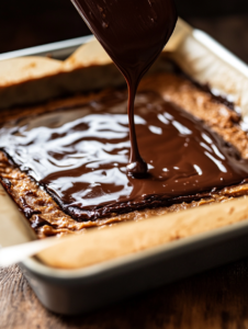 Melt chocolate chips and butter in a microwave-safe bowl