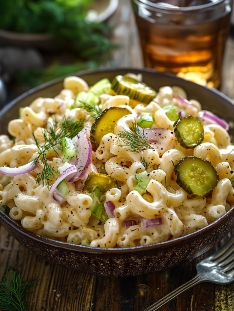 Tangy Pickle Macaroni Salad: Classic Side Dish