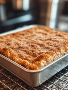 Let the cake cool for a few minutes before slicing and serving.