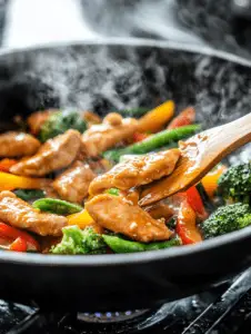 In the same skillet, add the remaining oil. Sauté garlic and ginger for 30 seconds, then add the vegetables and stir-fry for 4-5 minutes until tender-crisp.