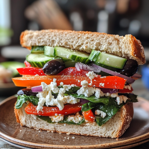 Mediterranean Veggie Sandwich: A Fresh and Flavorful Delight