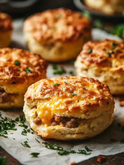 Keto Sausage Cheddar Biscuits: Delicious Low-Carb Breakfast Treats