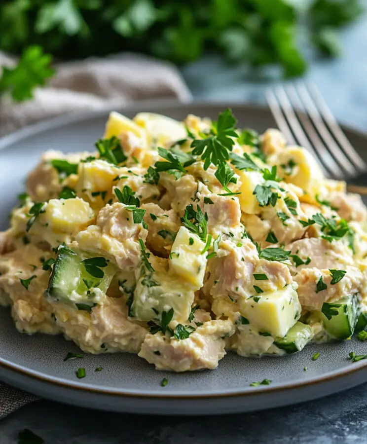 Pour the dressing over the salad mixture and gently stir to combine.