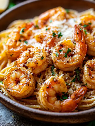 Garlic Parmesan Shrimp Pasta: Easy Creamy Seafood Dinner