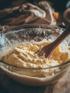 In a mixing bowl, whisk together flour, baking powder, and salt. Set aside.