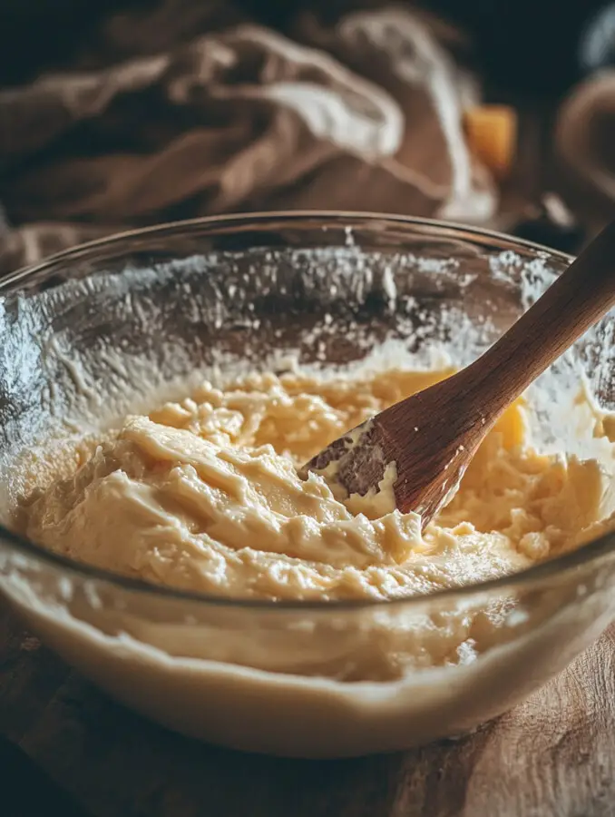 In a mixing bowl, whisk together flour, baking powder, and salt. Set aside.