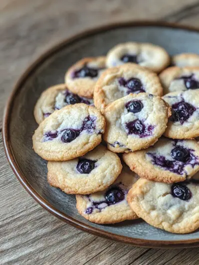 Soft & Chewy Blueberry Cream Cheese Cookies Recipe