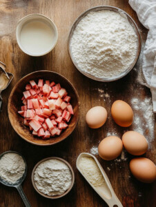 In a large bowl, whisk together flour, baking powder, baking soda, and salt.