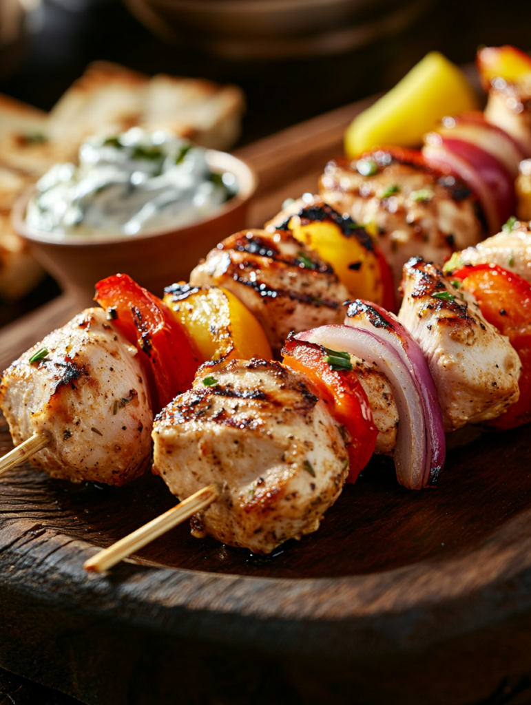 Sizzling Greek Chicken Souvlaki: A Mediterranean Grill Masterpiece