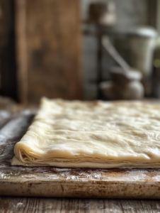 Unroll the crescent roll dough onto the prepared baking sheet. Press the seams together to form a solid rectangular sheet.