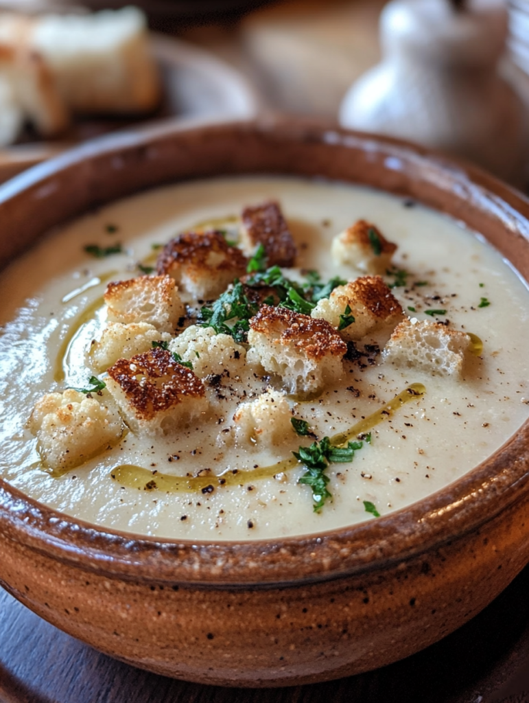 Roasted Garlic Cauliflower Soup: Creamy & Comforting