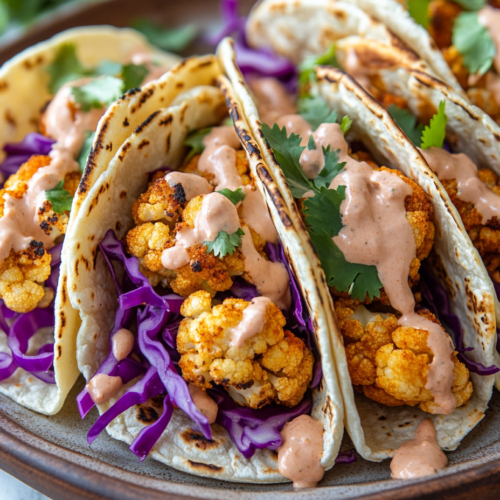 Cauliflower Tacos with Spicy Mayo: Flavorful Vegetarian Street Tacos