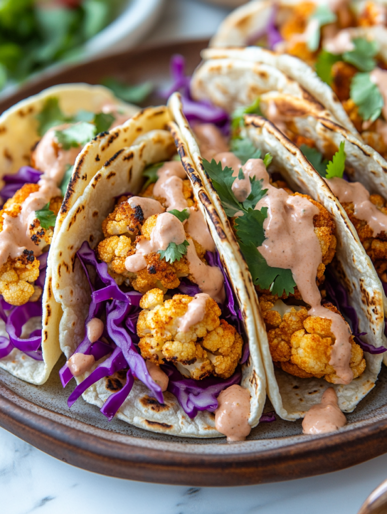 Cauliflower Tacos with Spicy Mayo: Flavorful Vegetarian Street Tacos