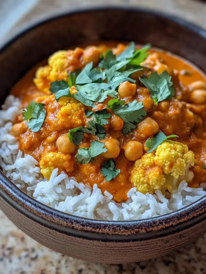Cauliflower Chickpea Curry: Rich, Creamy & Nourishing