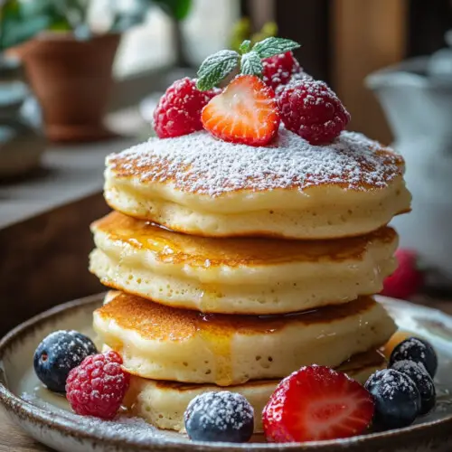 Fluffy Japanese Soufflé Pancakes
