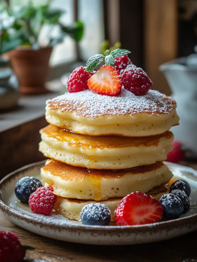 Fluffy Japanese Soufflé Pancakes