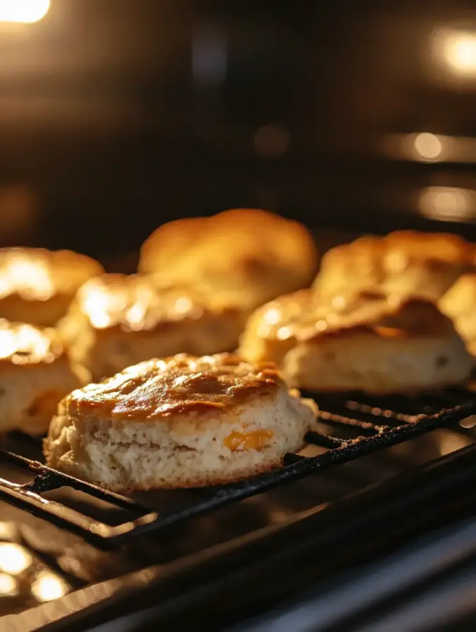 Drop dough onto the prepared baking tray using a spoon, shaping into 12 even biscuits. Bake for 15-20 minutes until golden and fluffy.