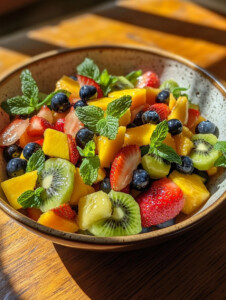 Garnish with fresh mint leaves and serve immediately.