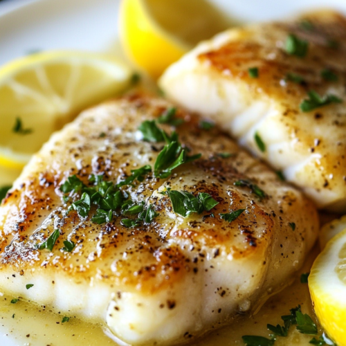 Pan-Seared Sea Bass with Lemon Butter Sauce