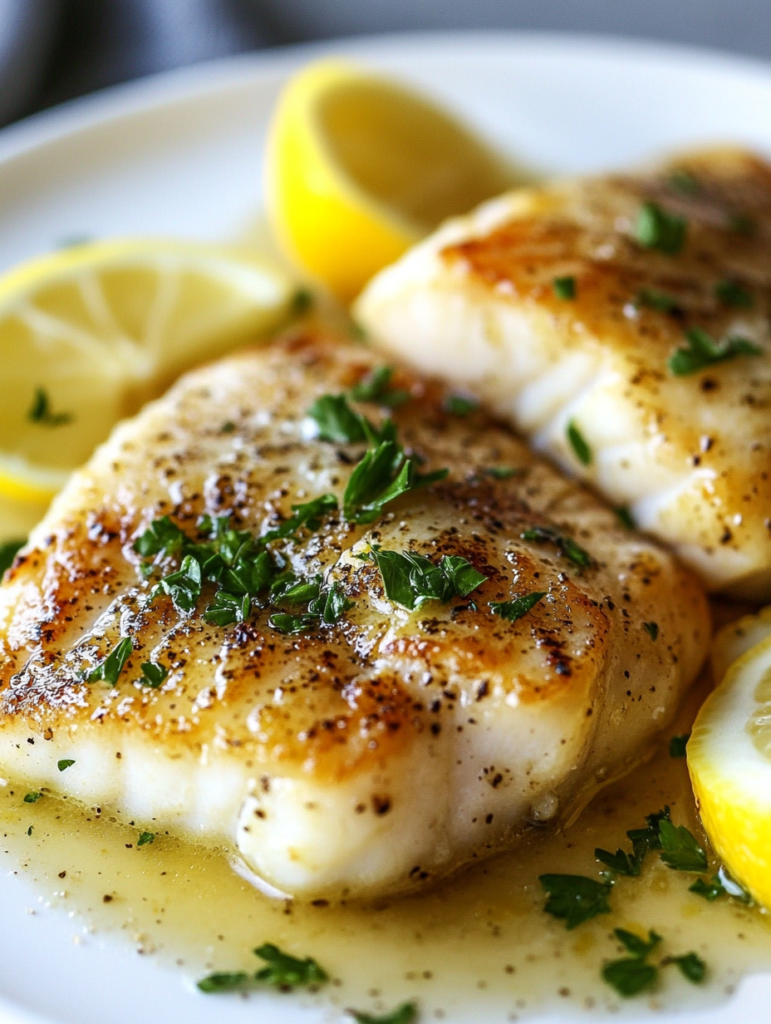 Pan-Seared Sea Bass with Lemon Butter Sauce