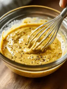 In a small bowl, whisk together Hellmann’s Mayonnaise, Dijon mustard, lemon juice, honey, garlic powder, paprika, salt, and pepper until well combined.