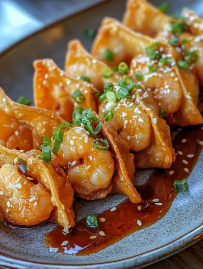 Crispy Shrimp and Cream Cheese Wontons Recipe