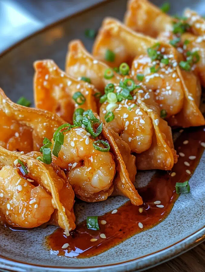 Crispy Shrimp and Cream Cheese Wontons Recipe