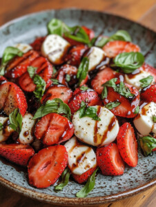 Balsamic Strawberry Caprese: Sweet, Tangy & Fresh