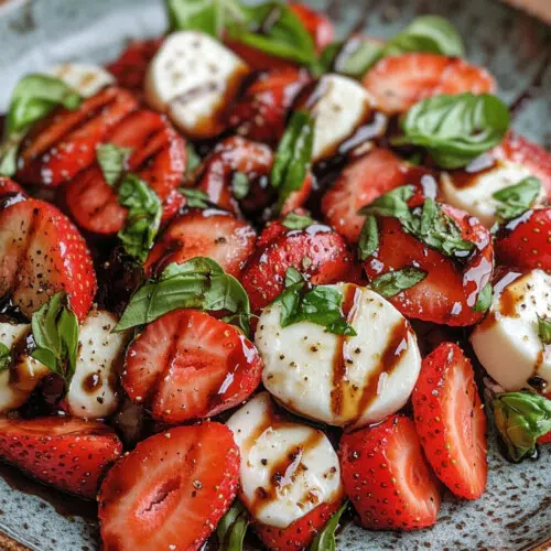 Balsamic Strawberry Caprese: Sweet, Tangy & Fresh
