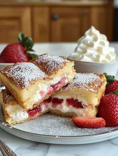Fried Strawberry Cheesecake Sandwiches Recipe