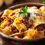 Hearty Pappardelle Bolognese with Slow-Cooked Meat Sauce