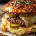 Oven-Baked Cabbage Burger: A Crispy Low-Carb Delight