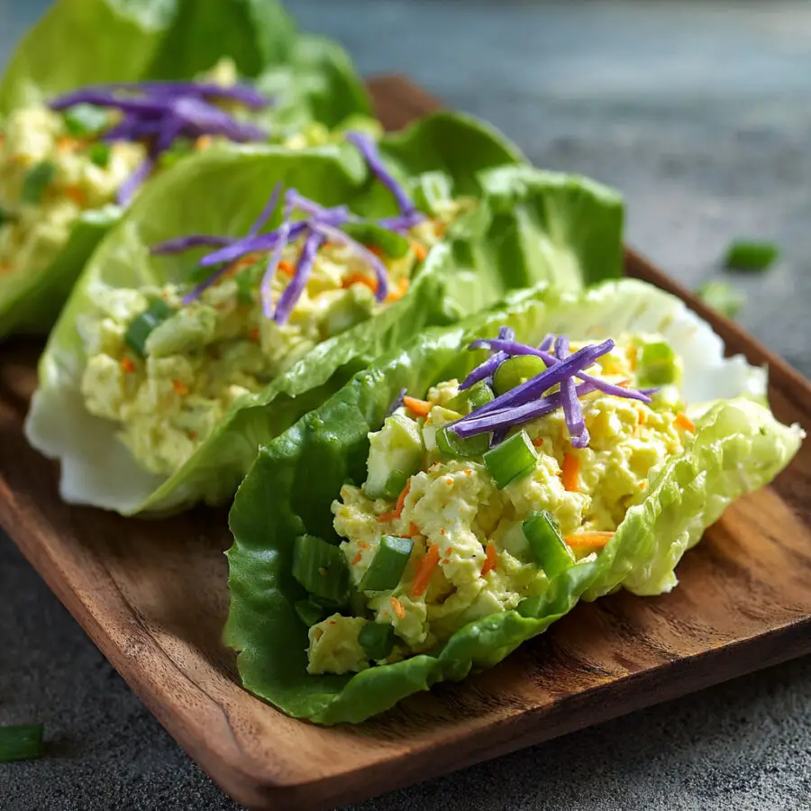 Avocado Egg Salad Lettuce Wraps