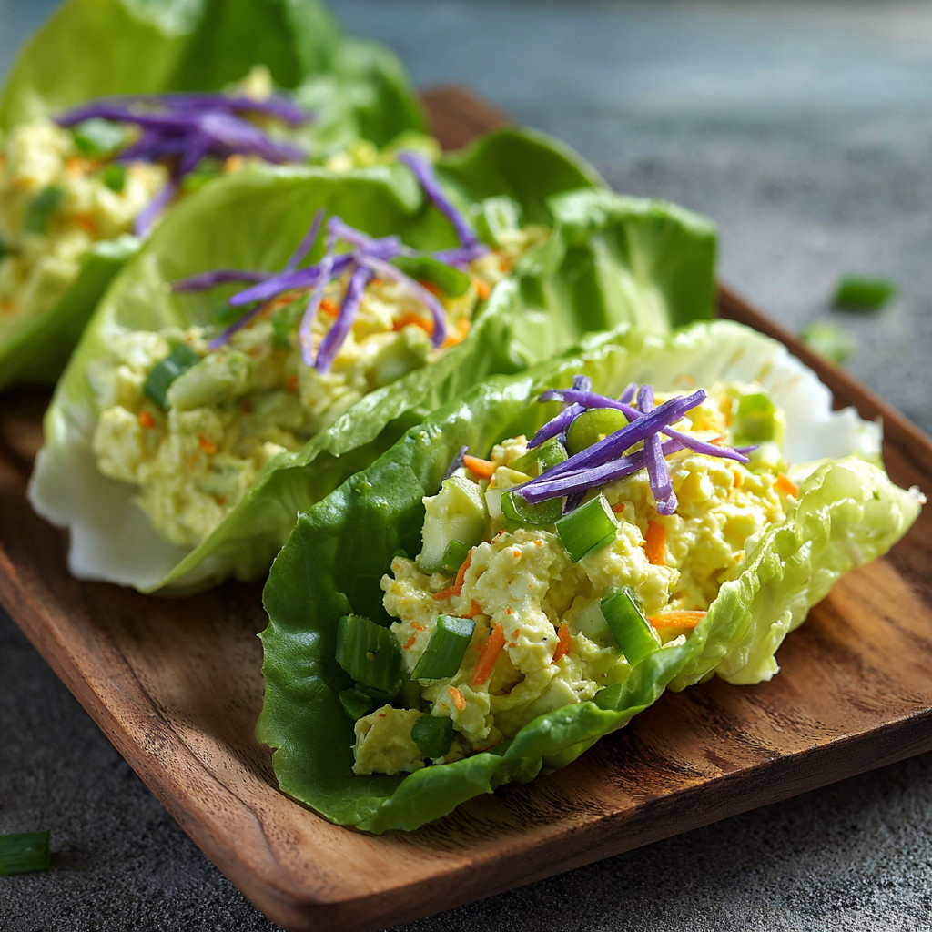 Avocado Egg Salad Lettuce Wraps
