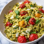Basil Pesto Orzo with Cherry Tomatoes