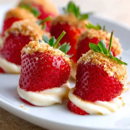 Cheesecake Stuffed Strawberries