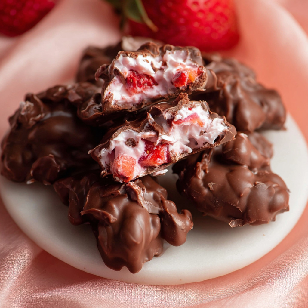 Chocolate Strawberry Yogurt Clusters