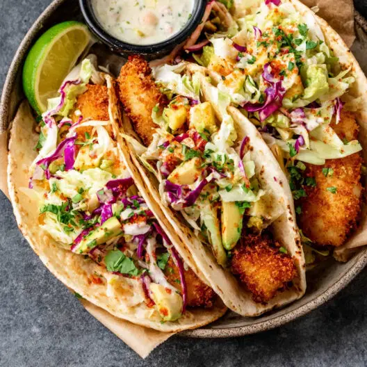 Crispy Air Fryer Fish Tacos