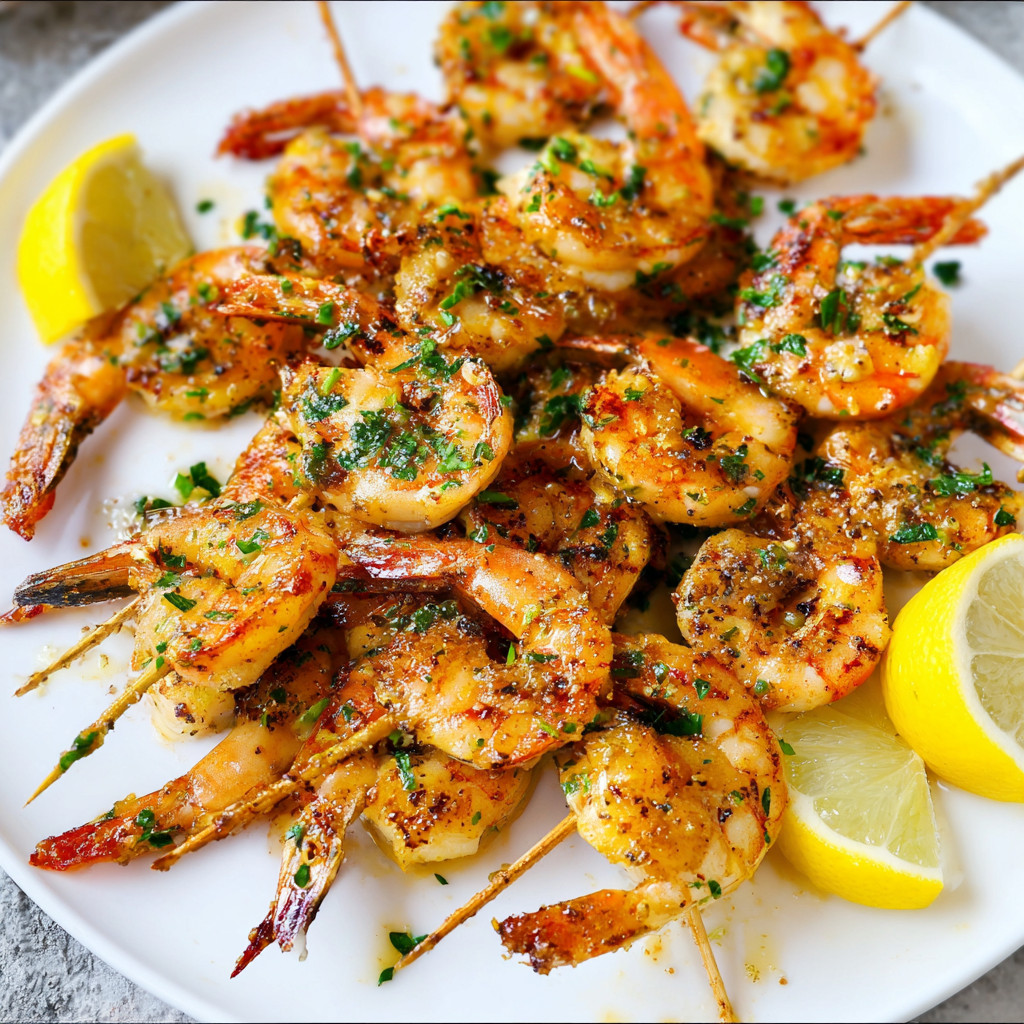 Garlic Butter Shrimp Skewers