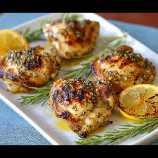 Grilled Lemon Herb Chicken Thighs