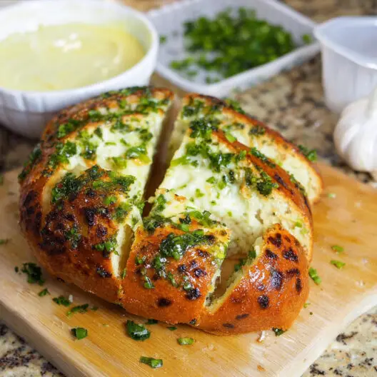 Korean Cream Cheese Garlic Bread