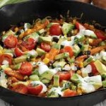 Loaded Sweet Potato Nacho Skillet