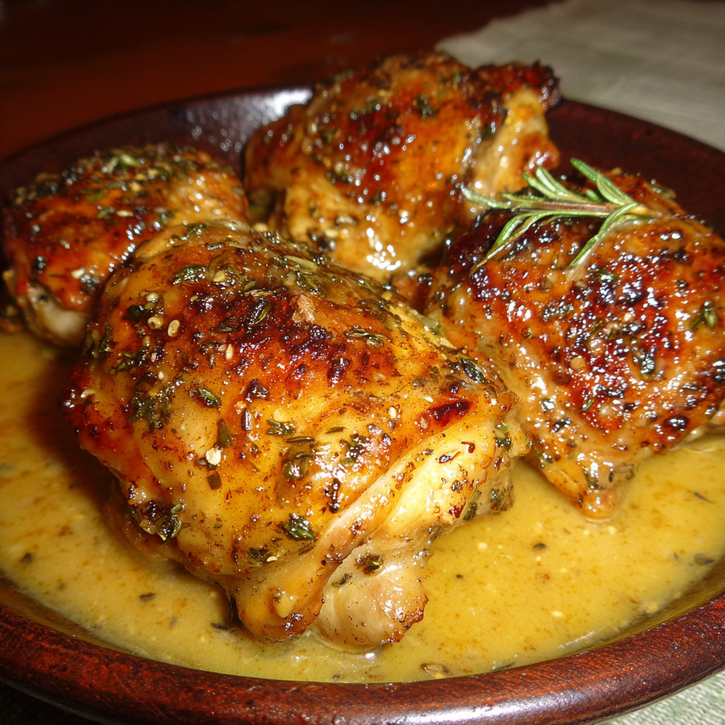 Maple Dijon Chicken Thighs